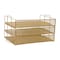 Martha Stewart Ryder 3 Tier Gold Desk Stackable Letter Tray Organizer, Steel Mesh, Tray for Files/Papers/Letters HH-OHD01-3-GLD-MS - alternate 5